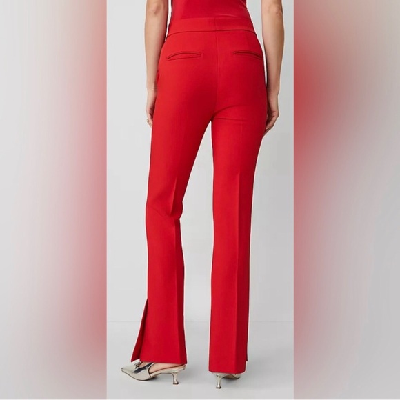 Ann Taylor RARE Skinny Flare with Vent Hem Red Trouser Pant Women’s Size 8 - Picture 3 of 13
